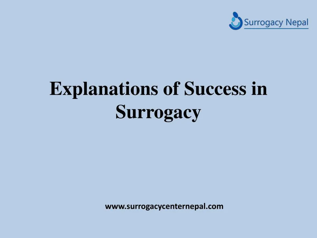 explanations of success in surrogacy