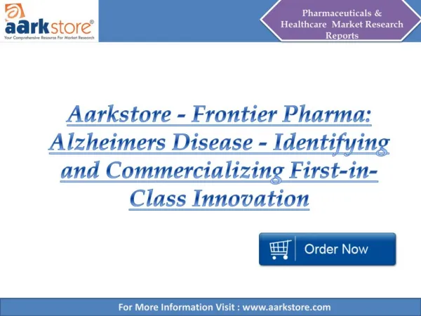 Aarkstore - Frontier Pharma: Alzheimers Disease - Identifyin