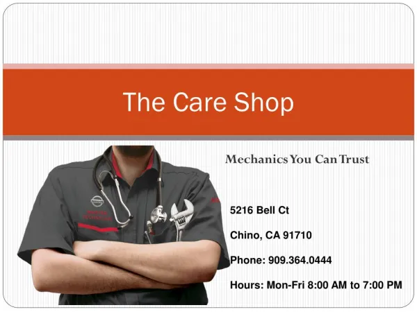 Experienced Auto Repair Shops : The Care Shop