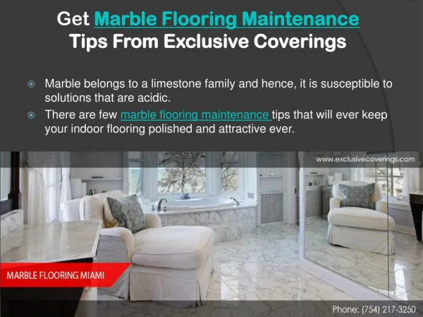Get Marble Flooring Tips from Exclusive Coverings