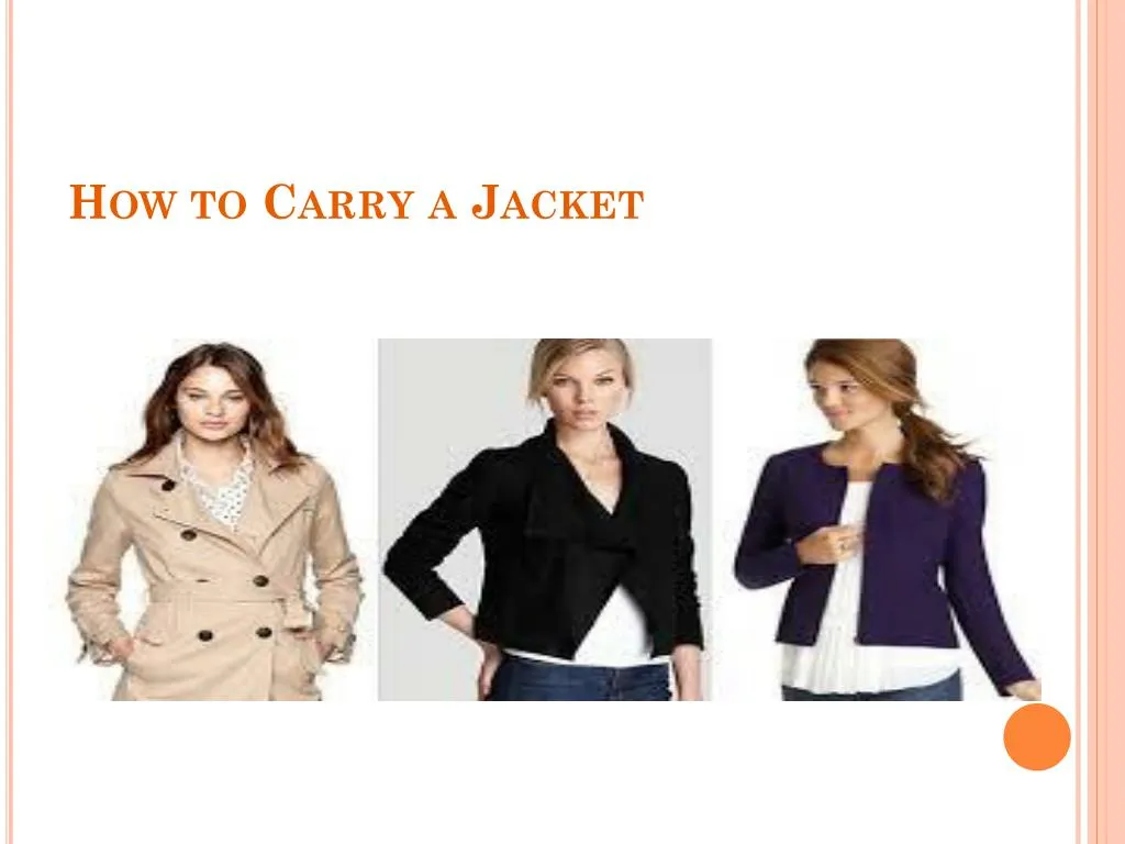 how to carry a jacket