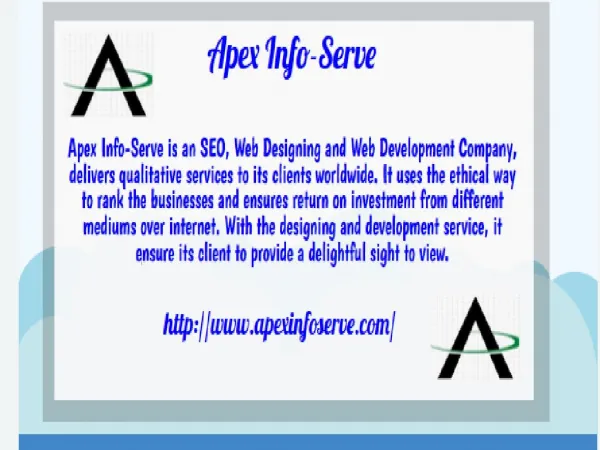 Services of Apex Info-Serve
