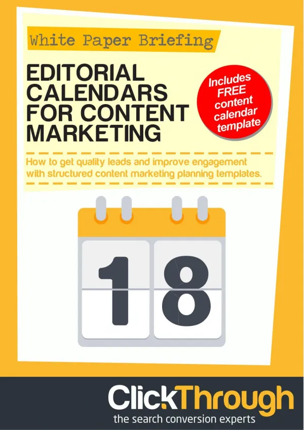 Editorial Calendars for Content Marketing