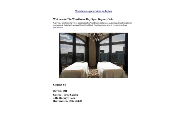 spa services ohio – dayton woodhousespas