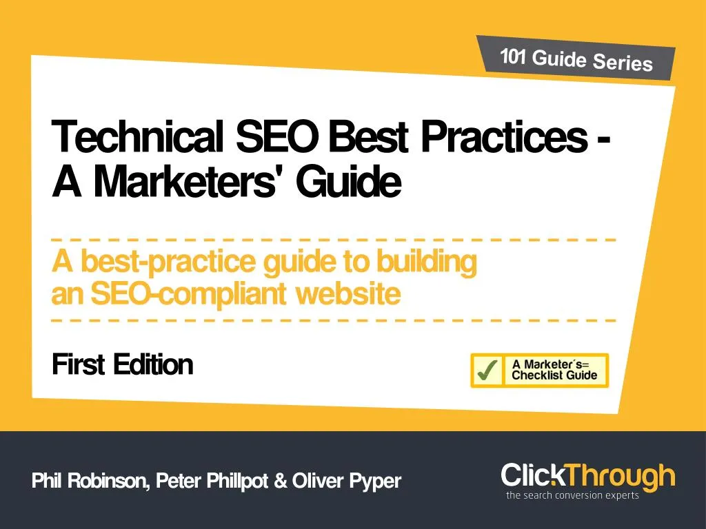 technica l se o bes t practice s a marketers guide