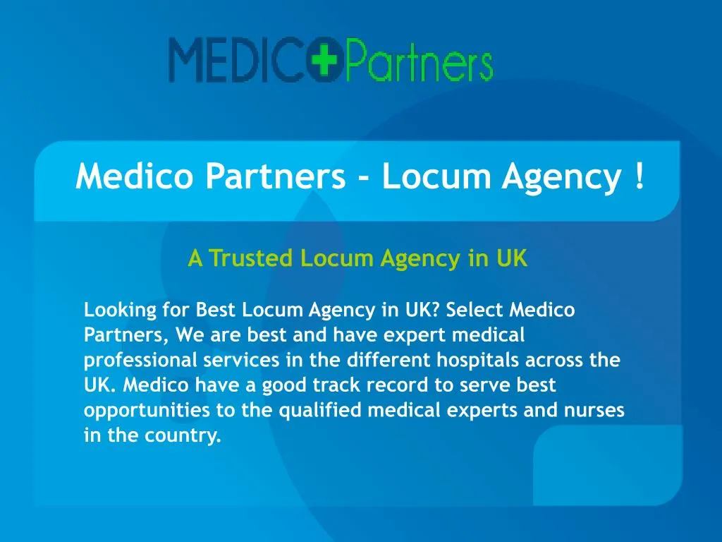 medico partners locum agency