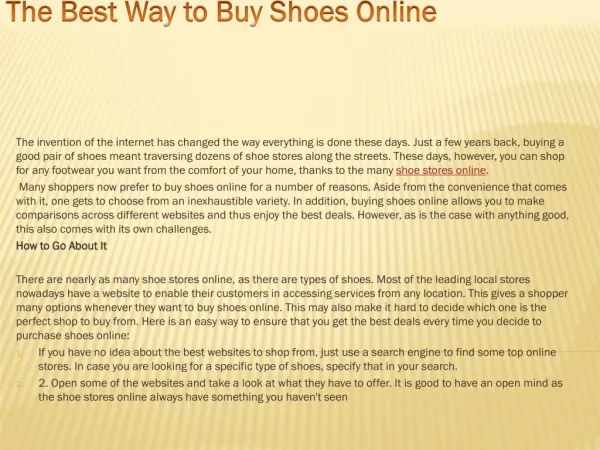 The Best Way to Buy Shoes Online