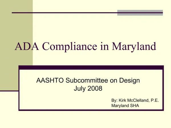 ADA Compliance in Maryland