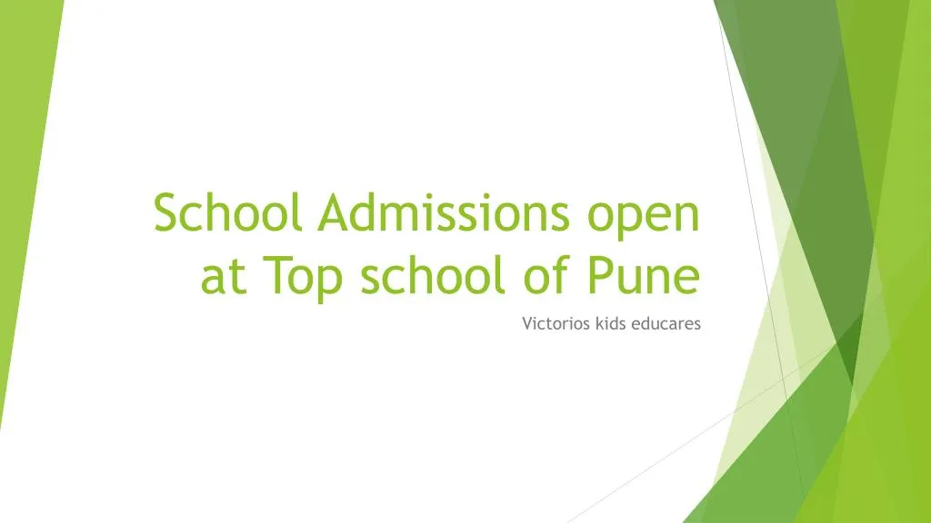 school admissions open at top school of pune