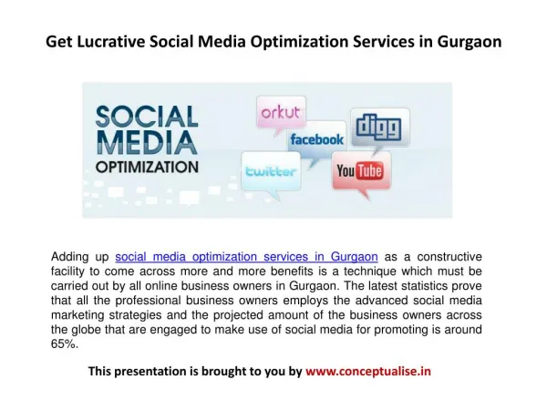 Get Lucrative Social Media Optimization Services in Gurgaon