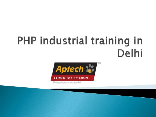 PHP Industrial Training in Delhi