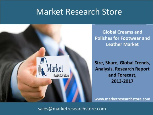 Market for Creams and Polishes for Footwear and Leather