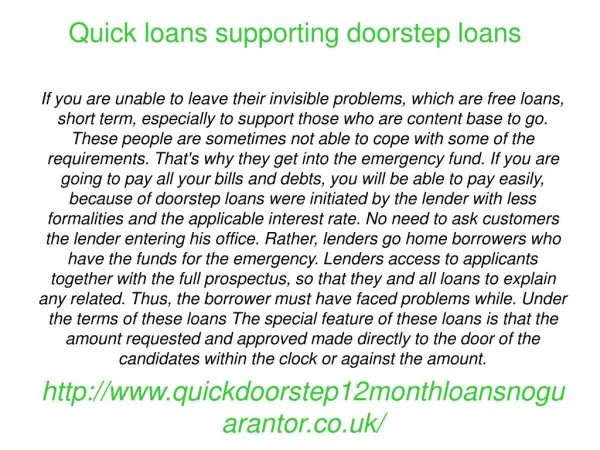 No guarantor loans provided the benefits