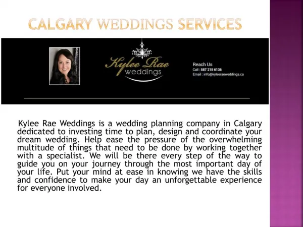 Wedding Planning Services in Calgary