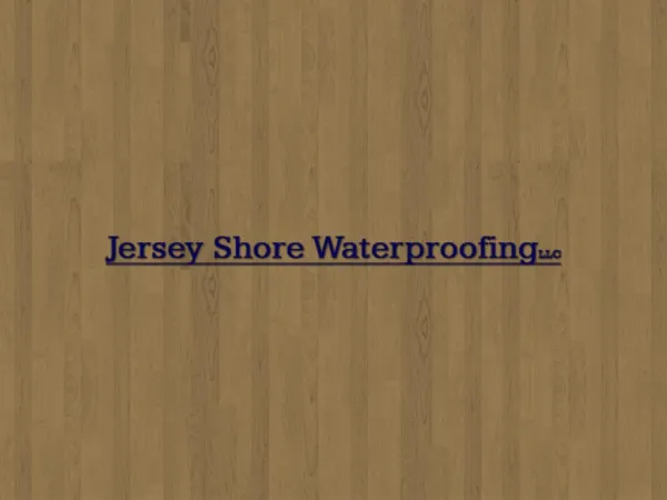 Best Waterproofing Company In New Jersey (609.823.1302)
