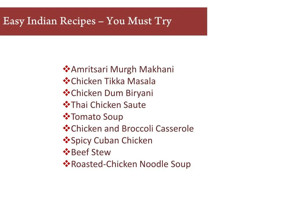 easy indian recipes you must try