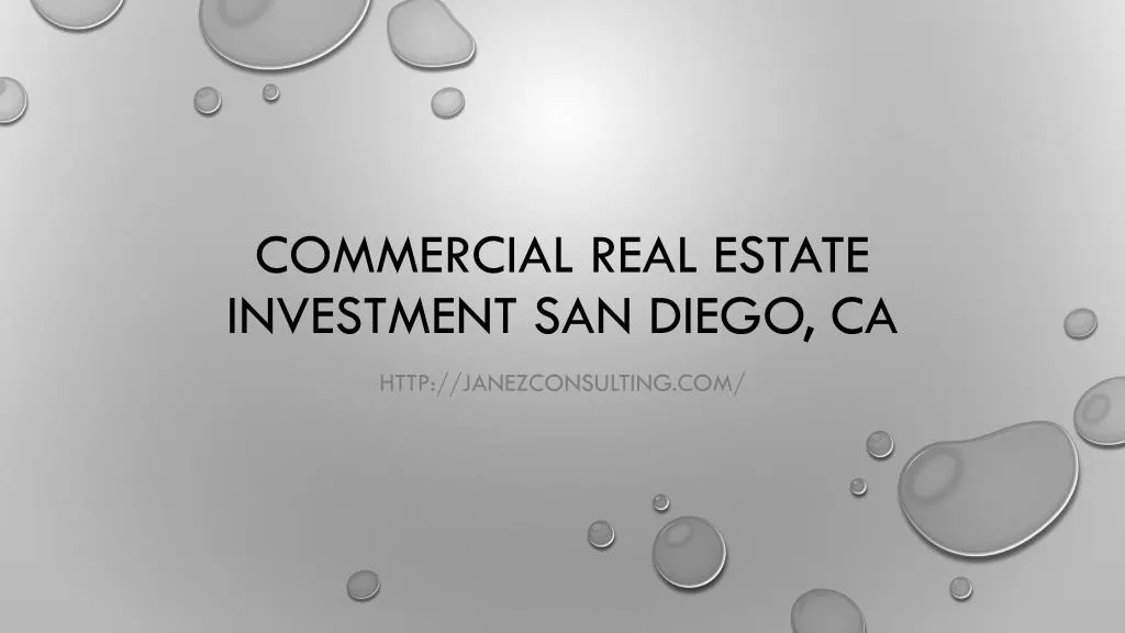 commercial real estate investment san diego ca