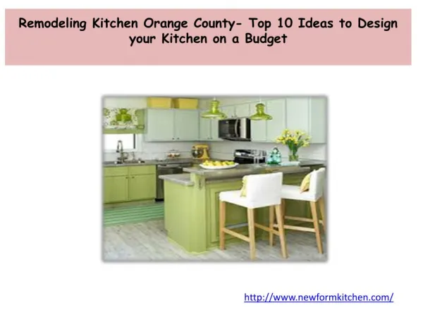 Remodeling Kitchen Orange County
