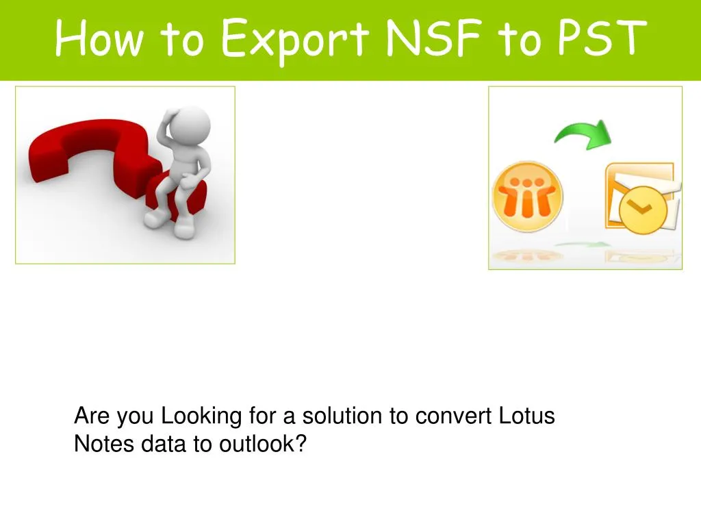 how to export nsf to pst