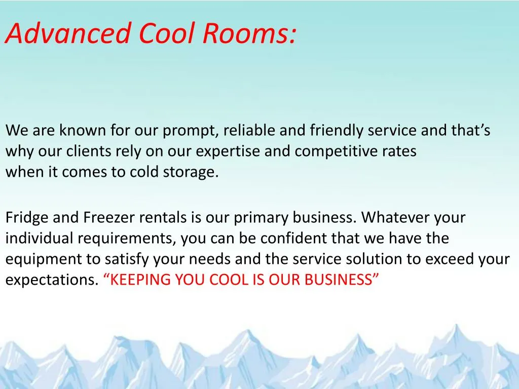 advanced cool rooms