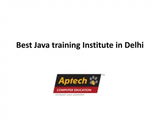 Best Java training Institute in Delhi - slide 1