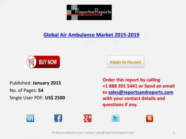 Air Ambulance Market 2019 Forecast for Global Regions