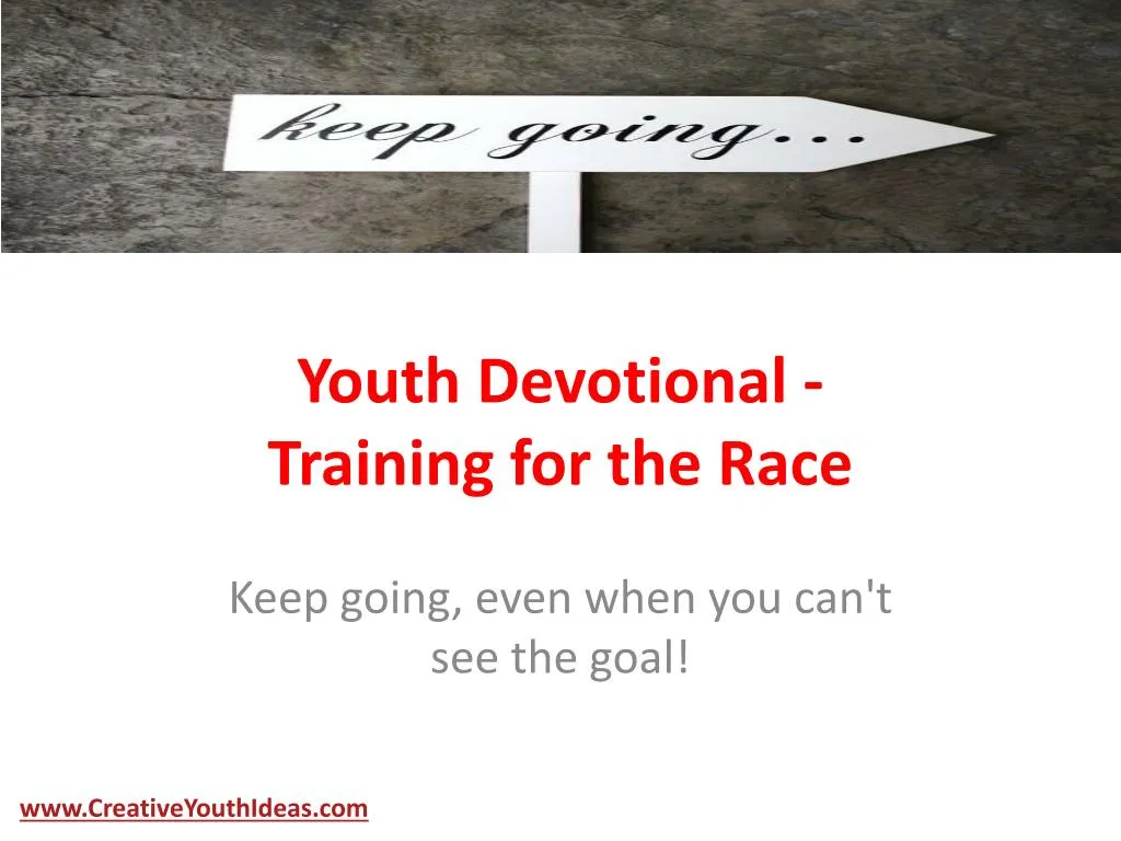 youth devotional training for the race