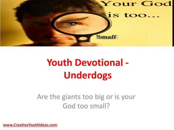 Youth Devotional - Underdogs