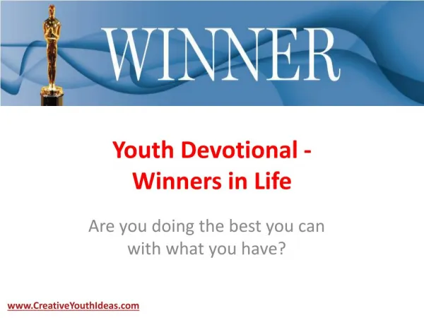 Youth Devotional - Winners in Life