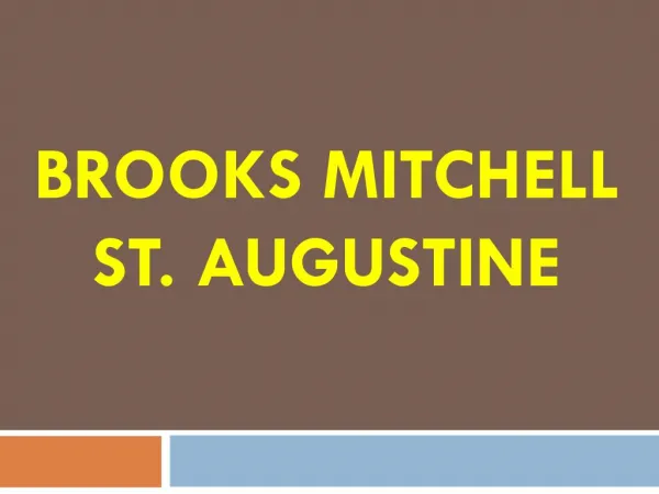 Brooks Mitchell St. Augustine