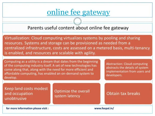 Data available about online fee gateway