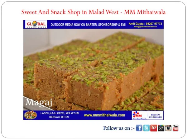 Sweet And Snack Shop in Malad West - MM Mithaiwala