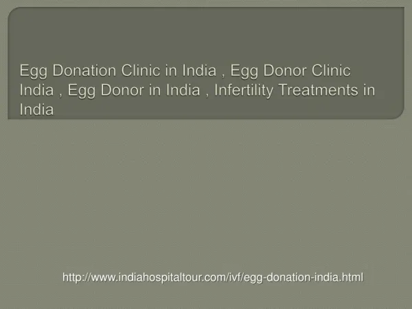 Egg Donor Program in India