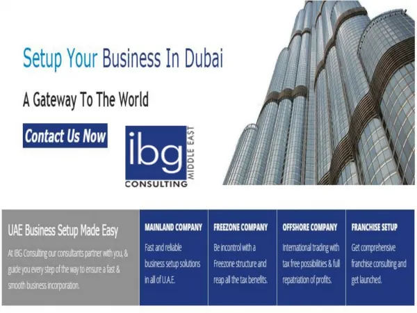IBG Consulting Dubai - Dubai Mainland Company