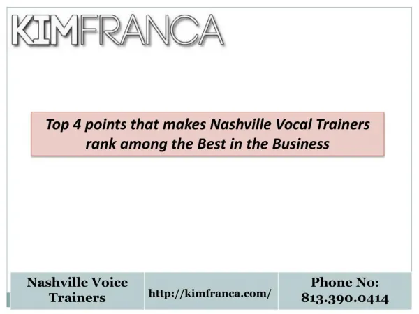 Nashville Vocal Trainers
