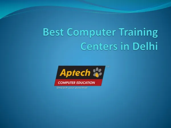 Best Computer Training Centers in Delhi