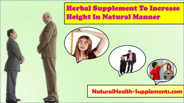 Herbal Supplement To Increase Height In Natural Manner