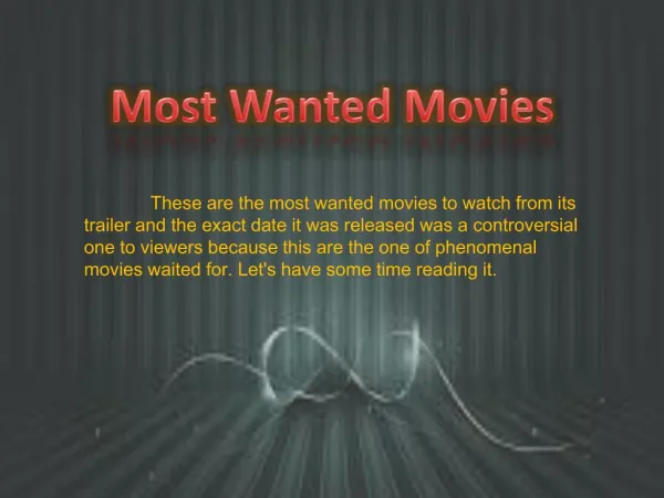 Most Wanted Movies