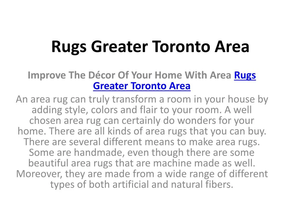 rugs greater toronto area