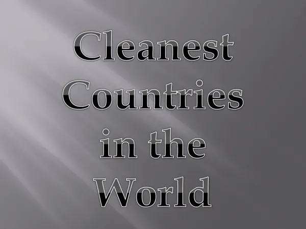 Cleanest Countries
