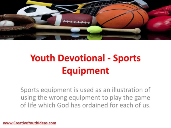 Youth Devotional - Sports Equipment