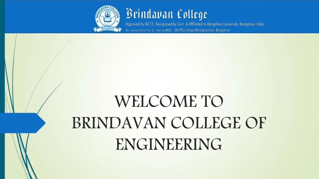welcome to brindavan college of engineering