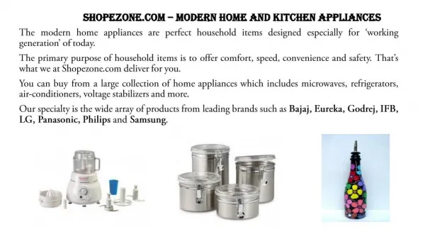 Shopezone.com – Modern home and kitchen appliances