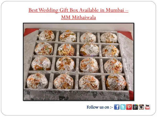 Best Wedding Gift Box Available in Mumbai - MM Mithaiwala