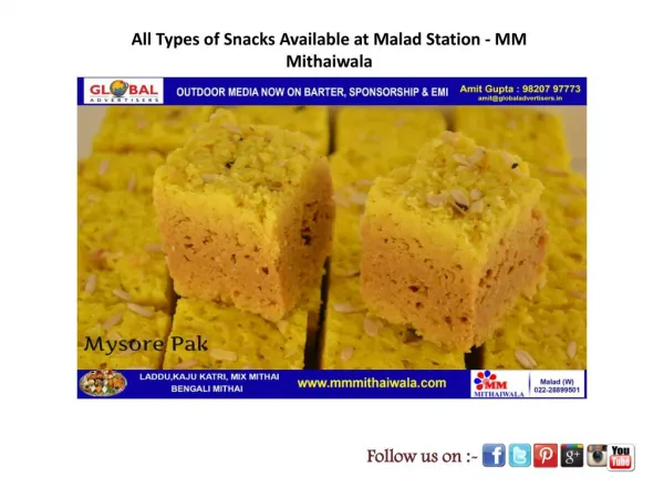 All Types of Snacks at Malad Station - MM Mithaiwala