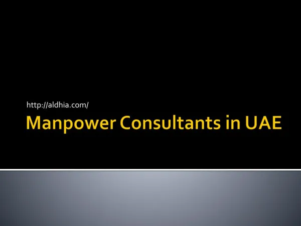 Manpower Consultants in UAE