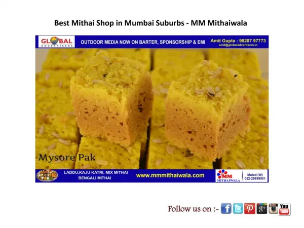 Best Mithai Shop in Mumbai Suburbs - MM Mithaiwala