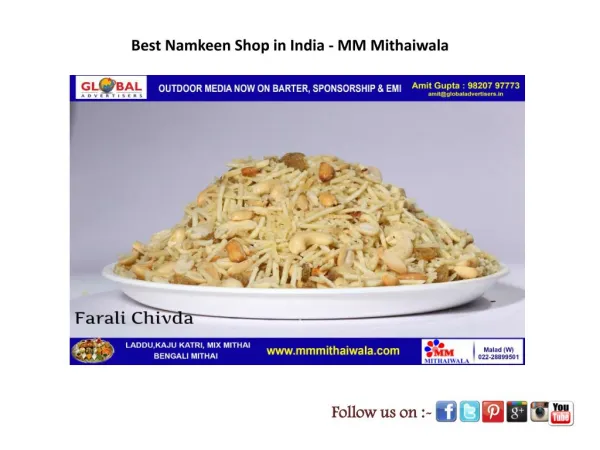 Best Namkeen Shop in India - MM Mithaiwala