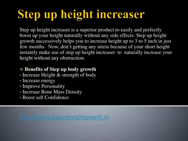 step up height increaser