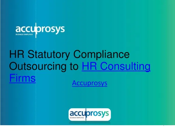 HR Statutory Compliance Outsourcing to HR Consulting Firms